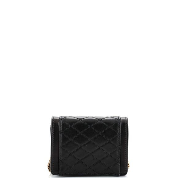 Saint Laurent Gaby Envelope Chain Crossbody Bag Quilted Leather Micro Black - Picture 5 of 13